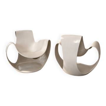 Pair of albatros armchairs - danielle quarante