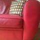 Sofa Hugues Chevalier red hermes
