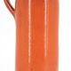 Vase bouteille orange en céramique, années 70