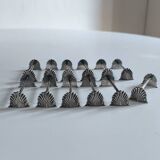 Set of 12 solid silver knife holders