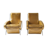 Velvet armchairs Yellow