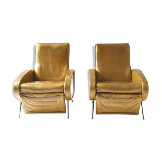 Velvet armchairs Yellow