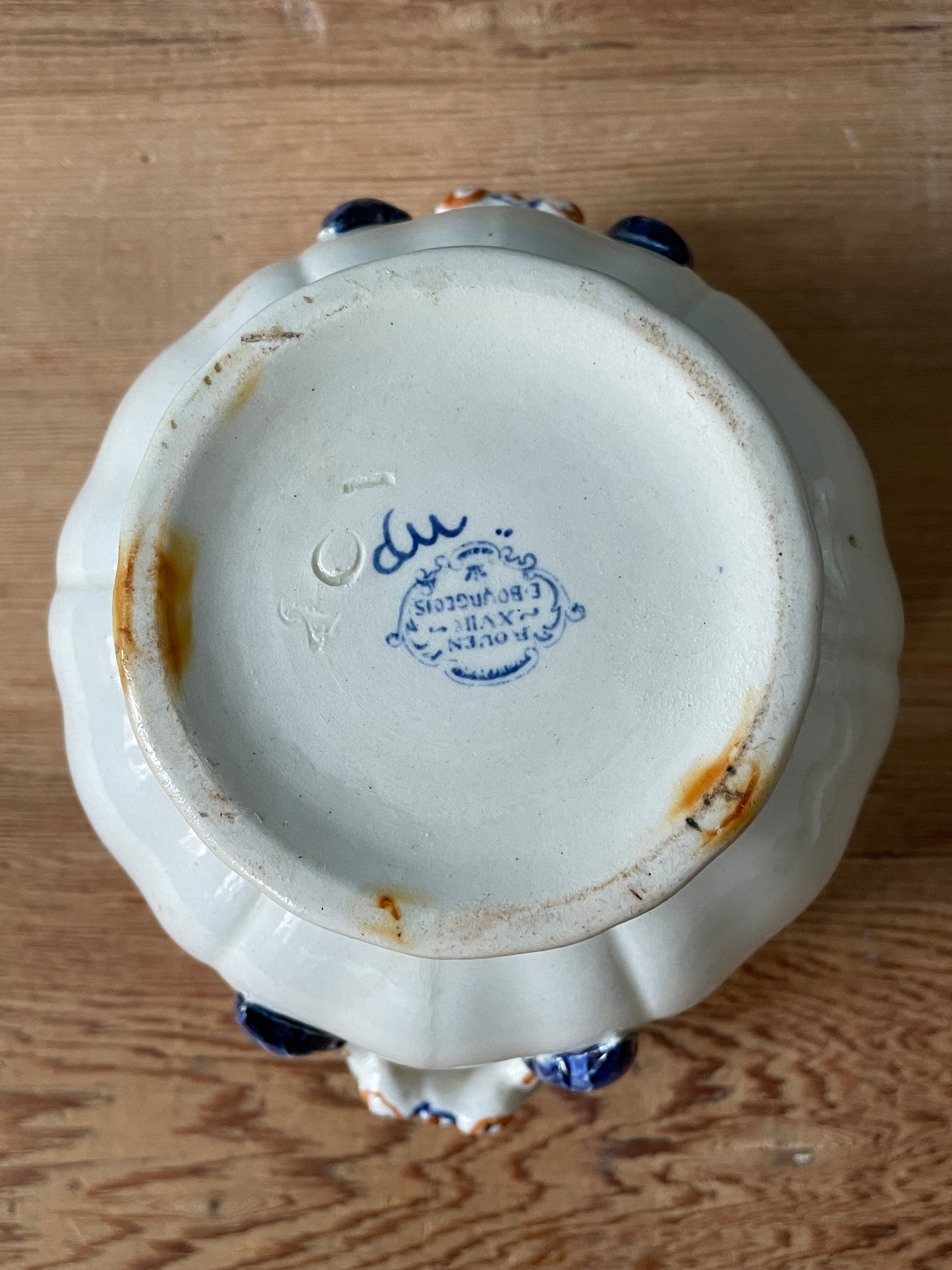 Coffee service Émile Bourgeois Grand Dépôt, décor Rouen XIXth