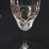 10 anciens verres a eau en cristal taillé art déco saint louis / baccarat