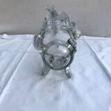 Ancien vase forme poisson verre soufflé