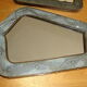 Pair of mirrors around 1950 in Tin and copper 28x35cm