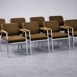 Vintage Mid-Century Modern German Brown Conference Chair from Drabert, 1970