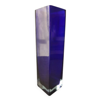 Vase en verre bleu cobalt