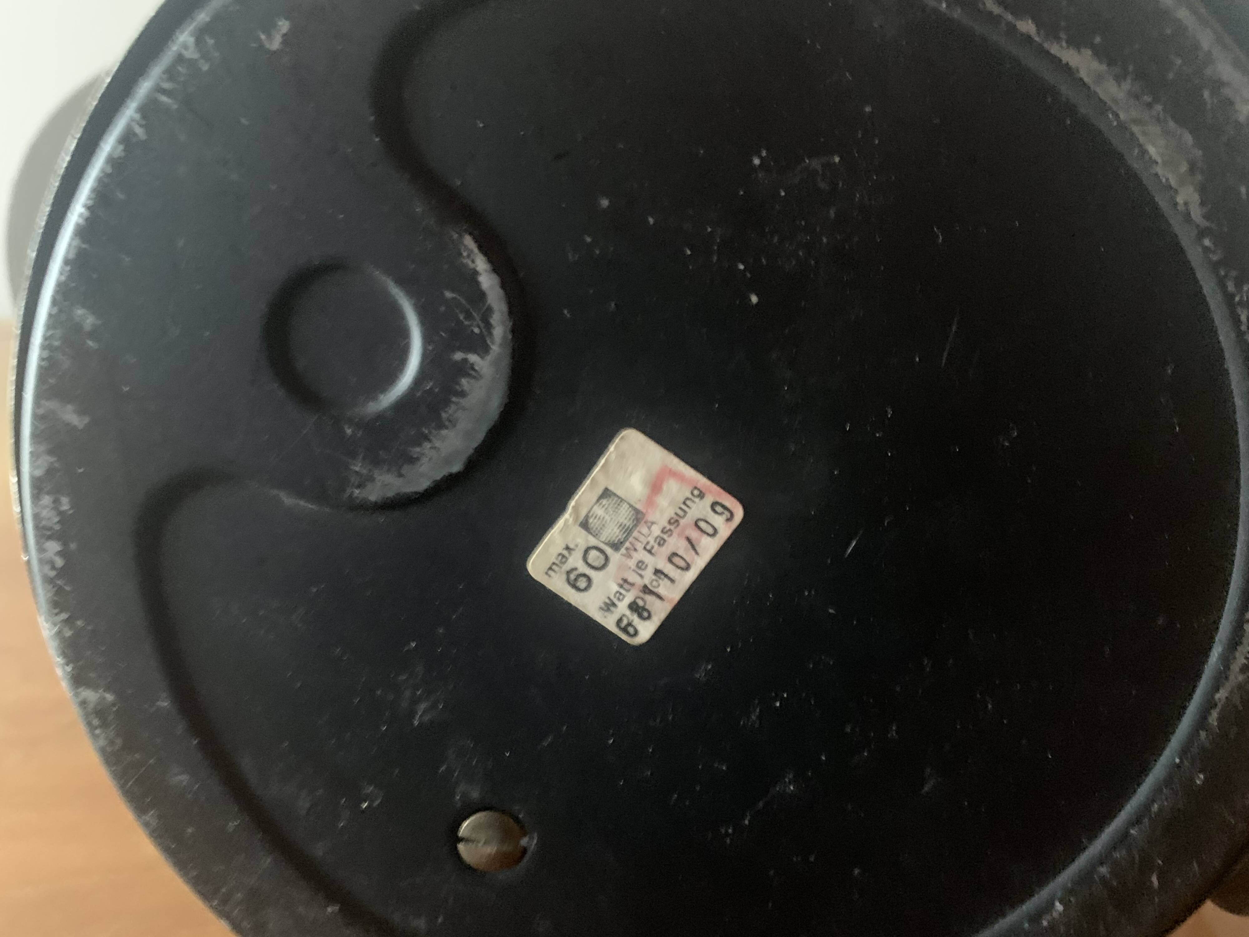 Vintage Wila desk lamp in black metal and aluminum