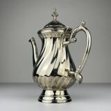 Vintage silver-plated coffee pot by Royal Sheffield, England, 1950s.