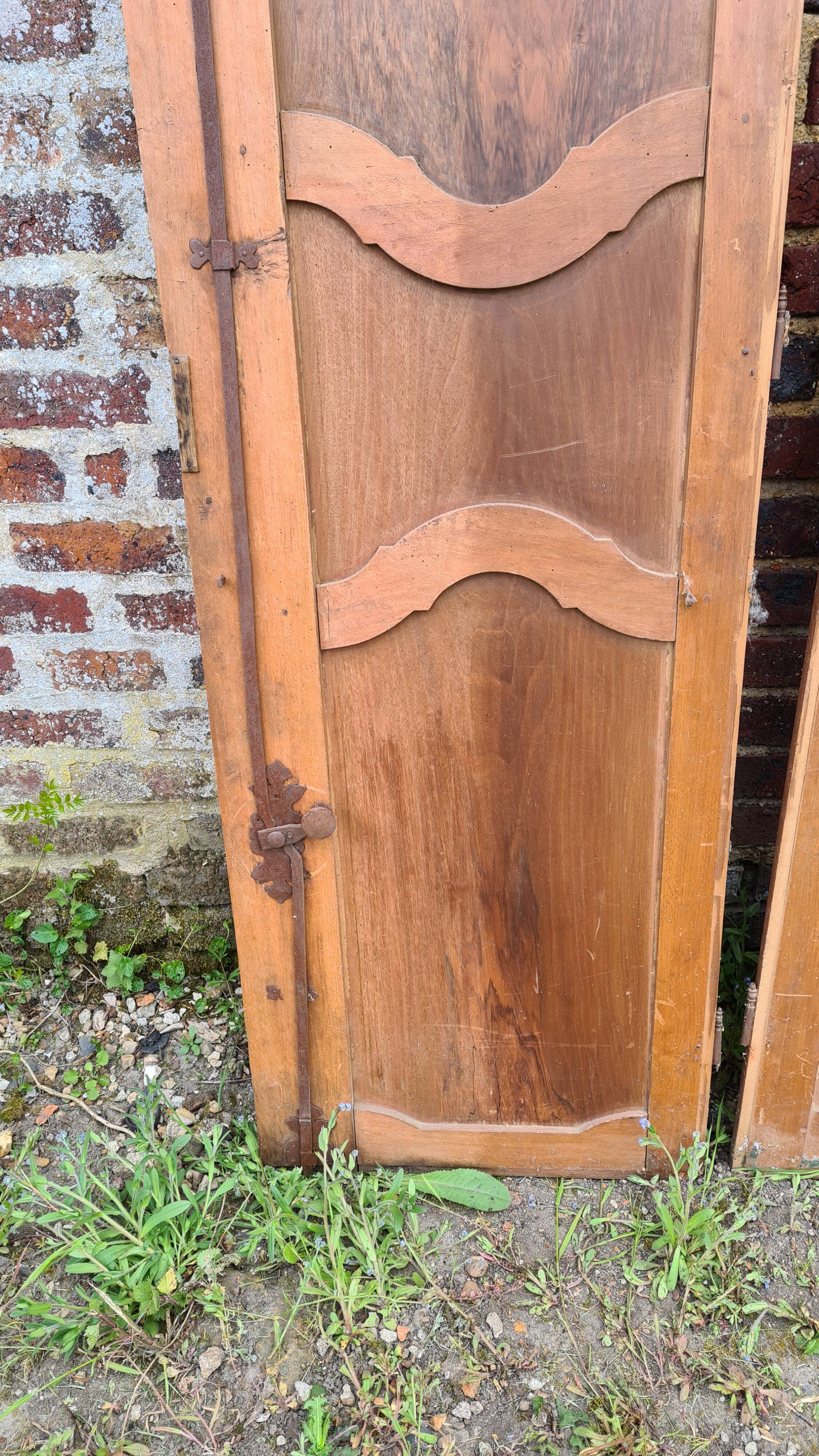 Pair of walnut doors