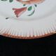 Plate in faience de l'est pink red 19th Luneville islettes st clement nº3