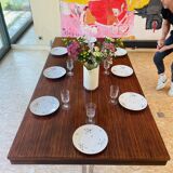 Desk that can serve as a dining table.