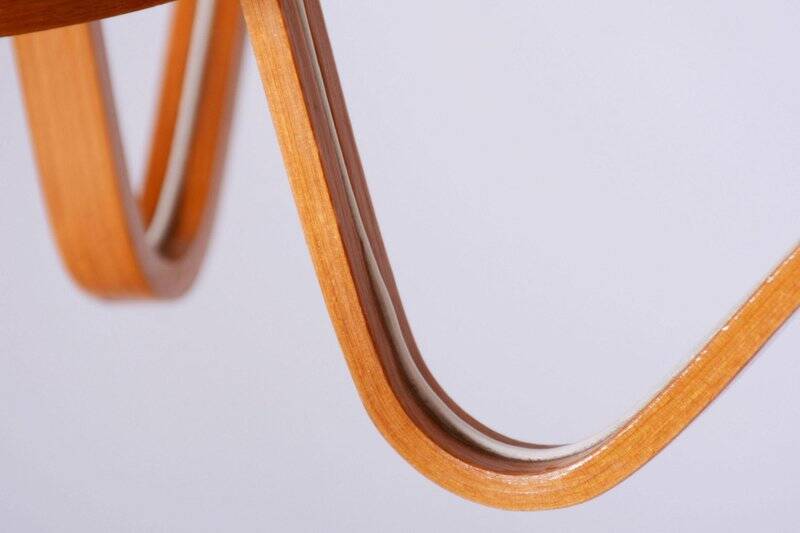 Mid-Century Chandelier in Beech and Glass from Dřevo Humpolec, Czech Republic, 1960s