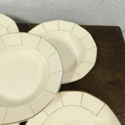Set of 5 vintage Sarreguemines deep plates (Decor 5094) - Ø 23 cm