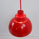 Nordisk Solar red hanging lamp, 1970s