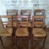 Set of 6 straw chairs