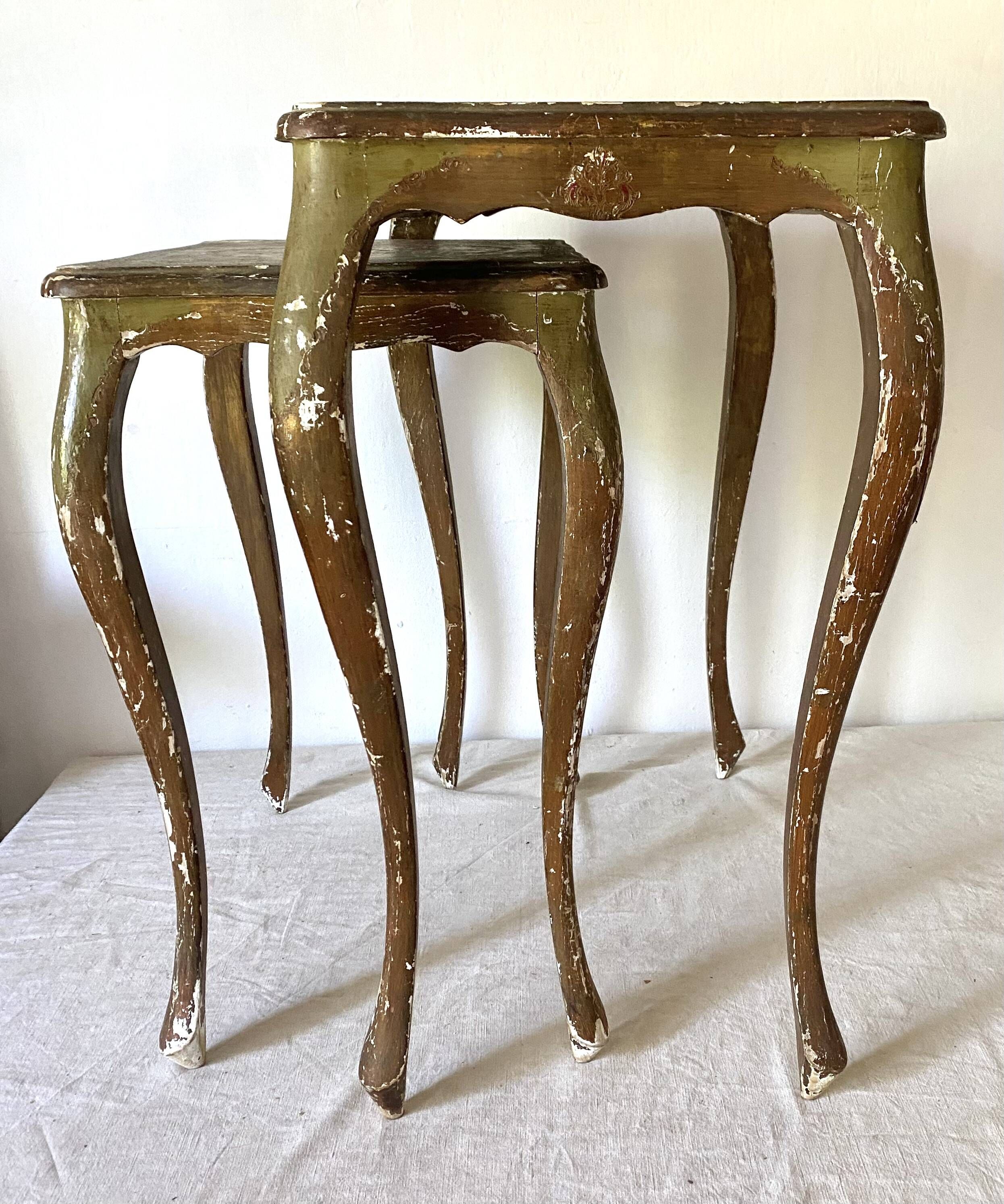 Nest of tables in Florentine style, Italy.
