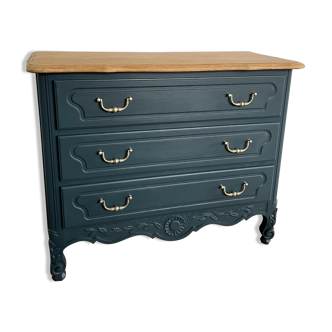 Commode style Louis XV en chêne massif,rénovée