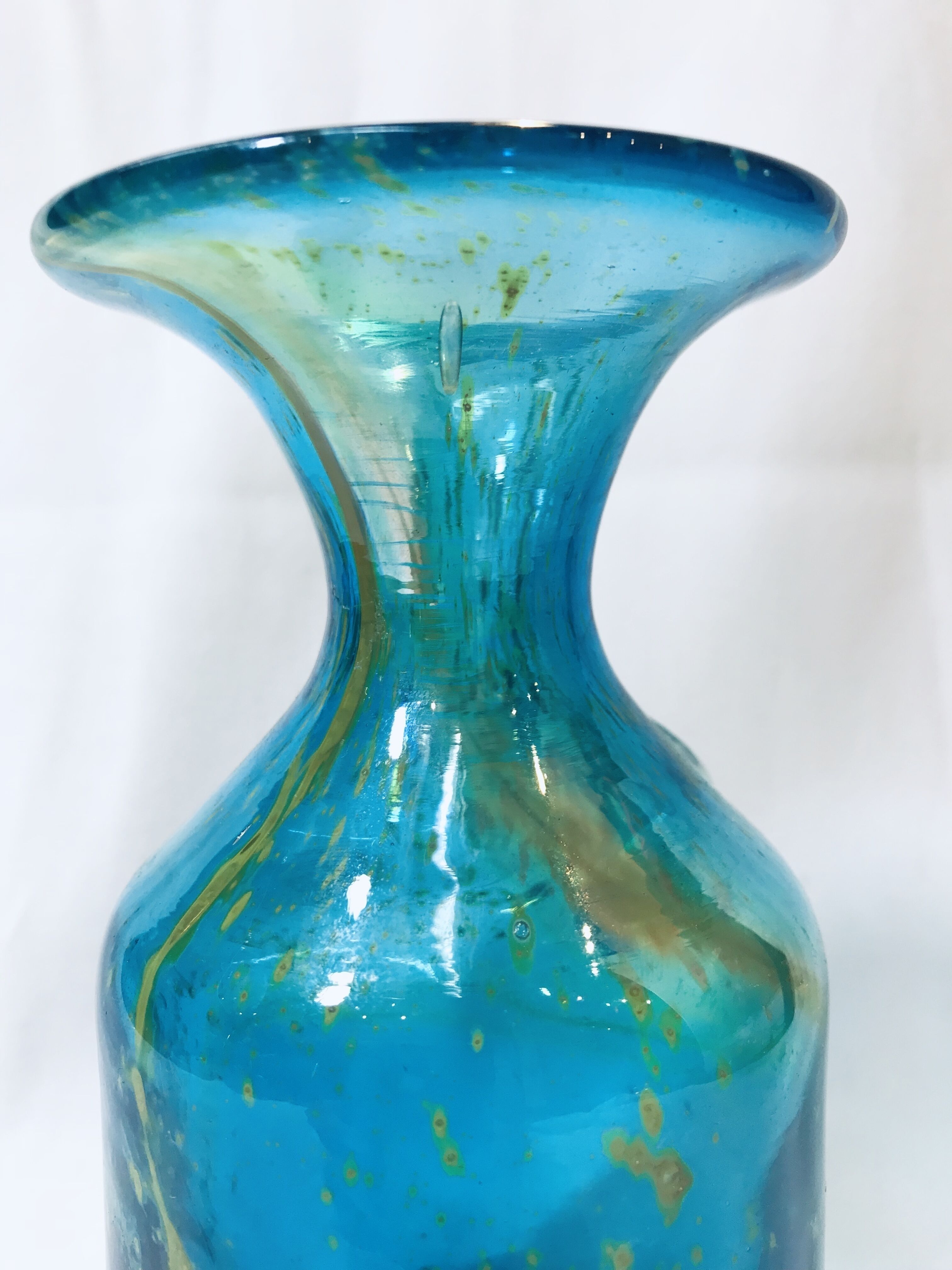Medina Glass Vase, Art Glass, Malta, Hand Made