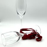 Set of 4 champagne flutes Daum cristal