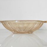 Iridescent orange glass cup