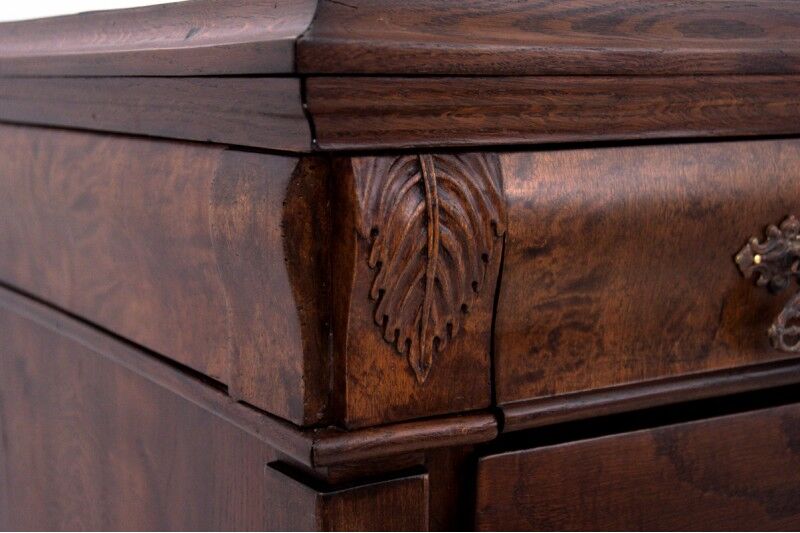 Antique oak chest of drawers, Northern Europe, circa 1890. After renovation.