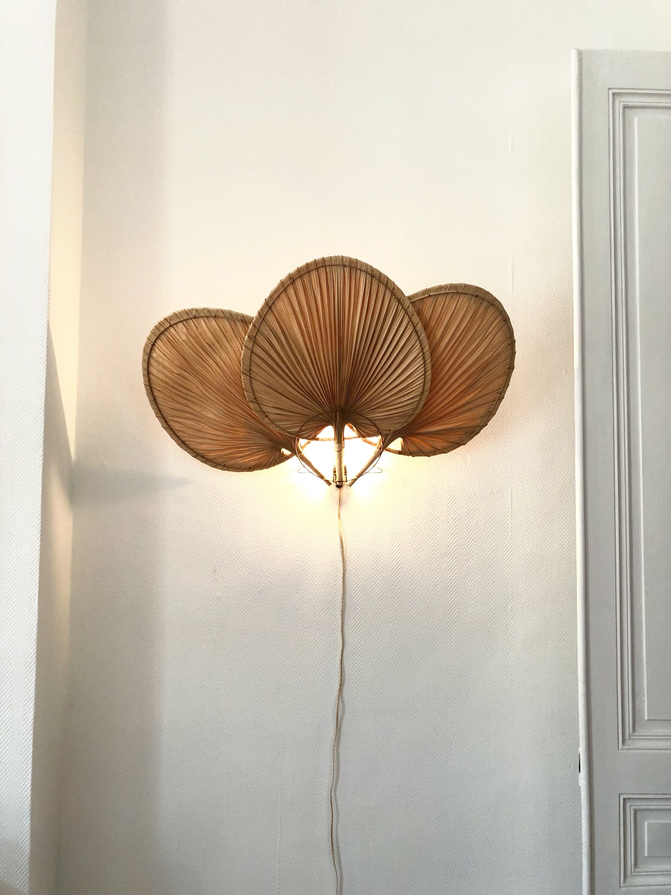Vintage fan wall lamp 1970