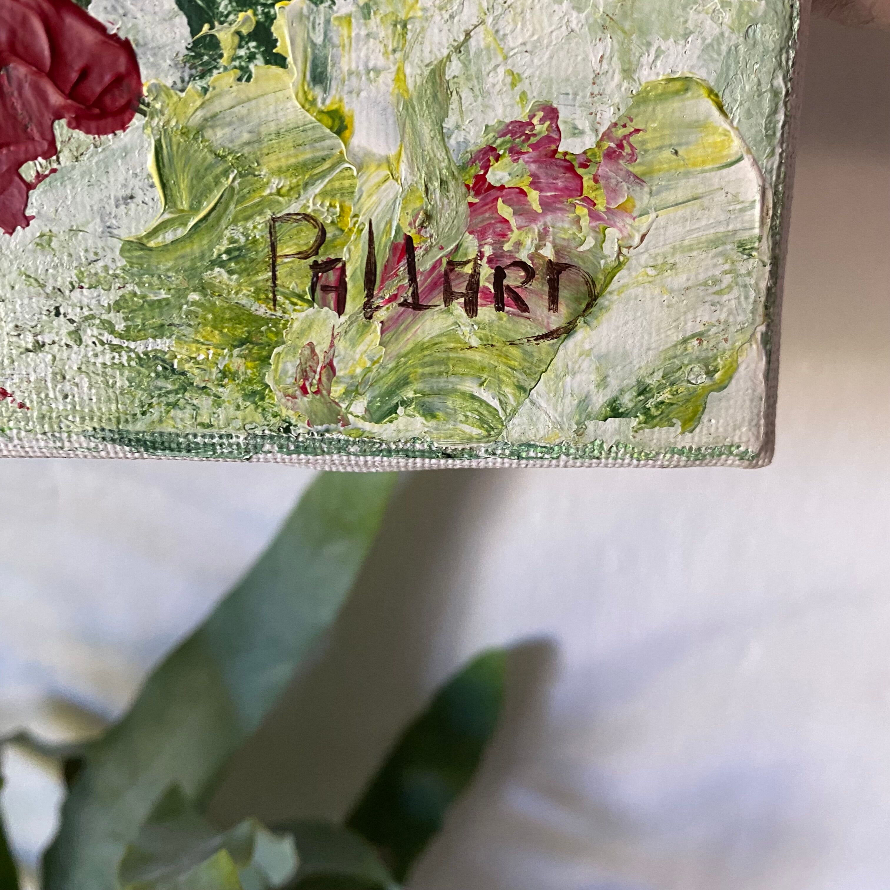 Oil on canvas flowers