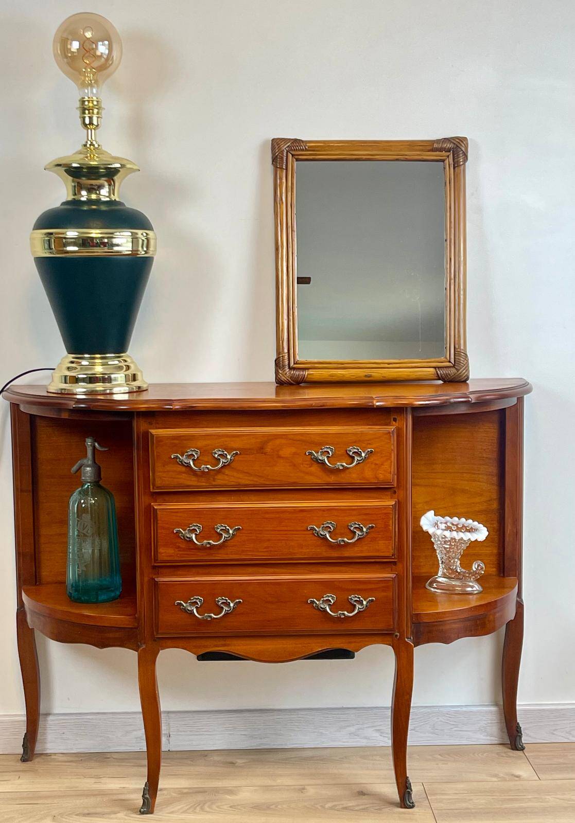 Vintage black and brass living room lamp