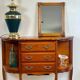 Lampe de salon vintage noire et laiton