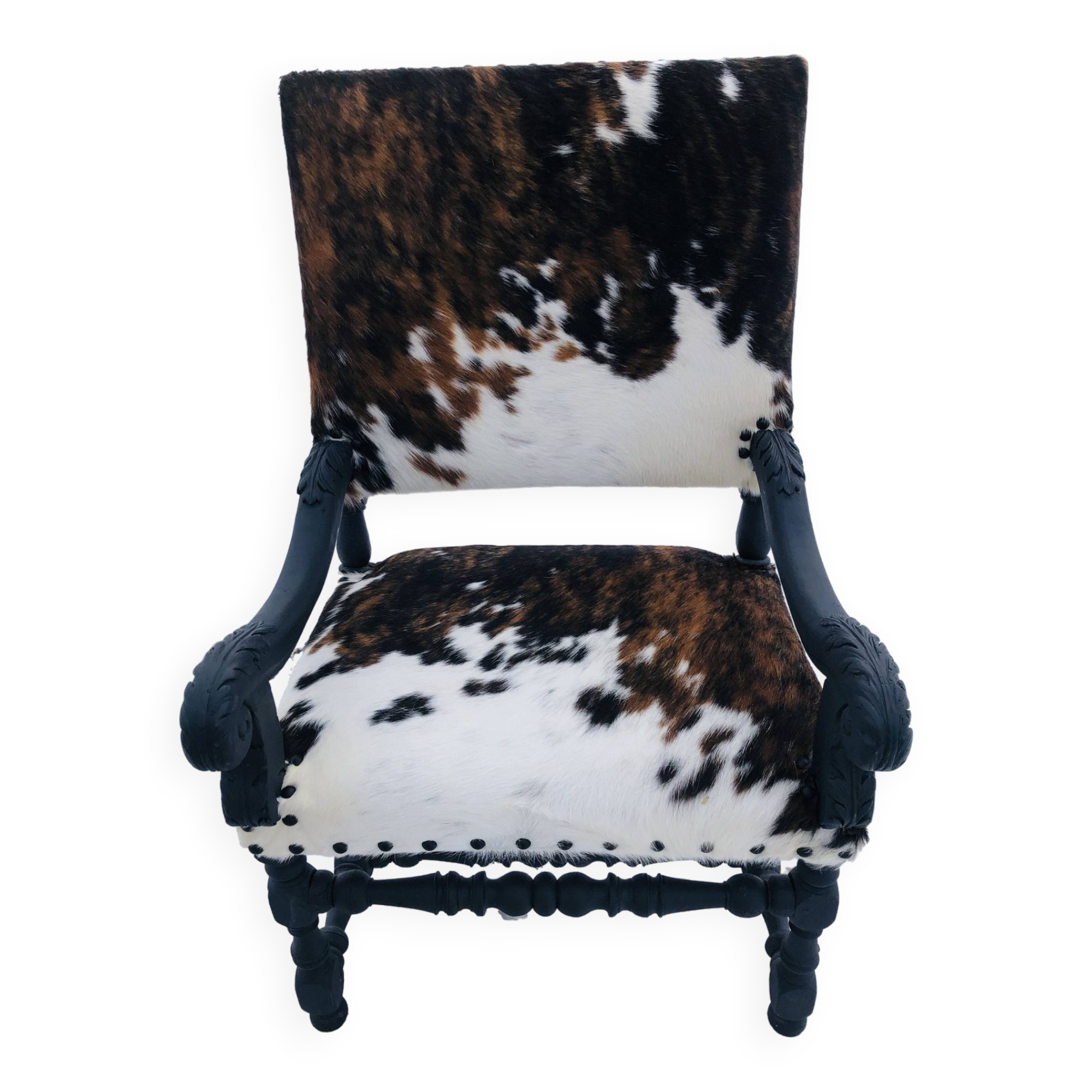 Cowhide armchair