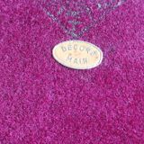 Old Red Plate Signed - Hand-Painted Floral Decoration