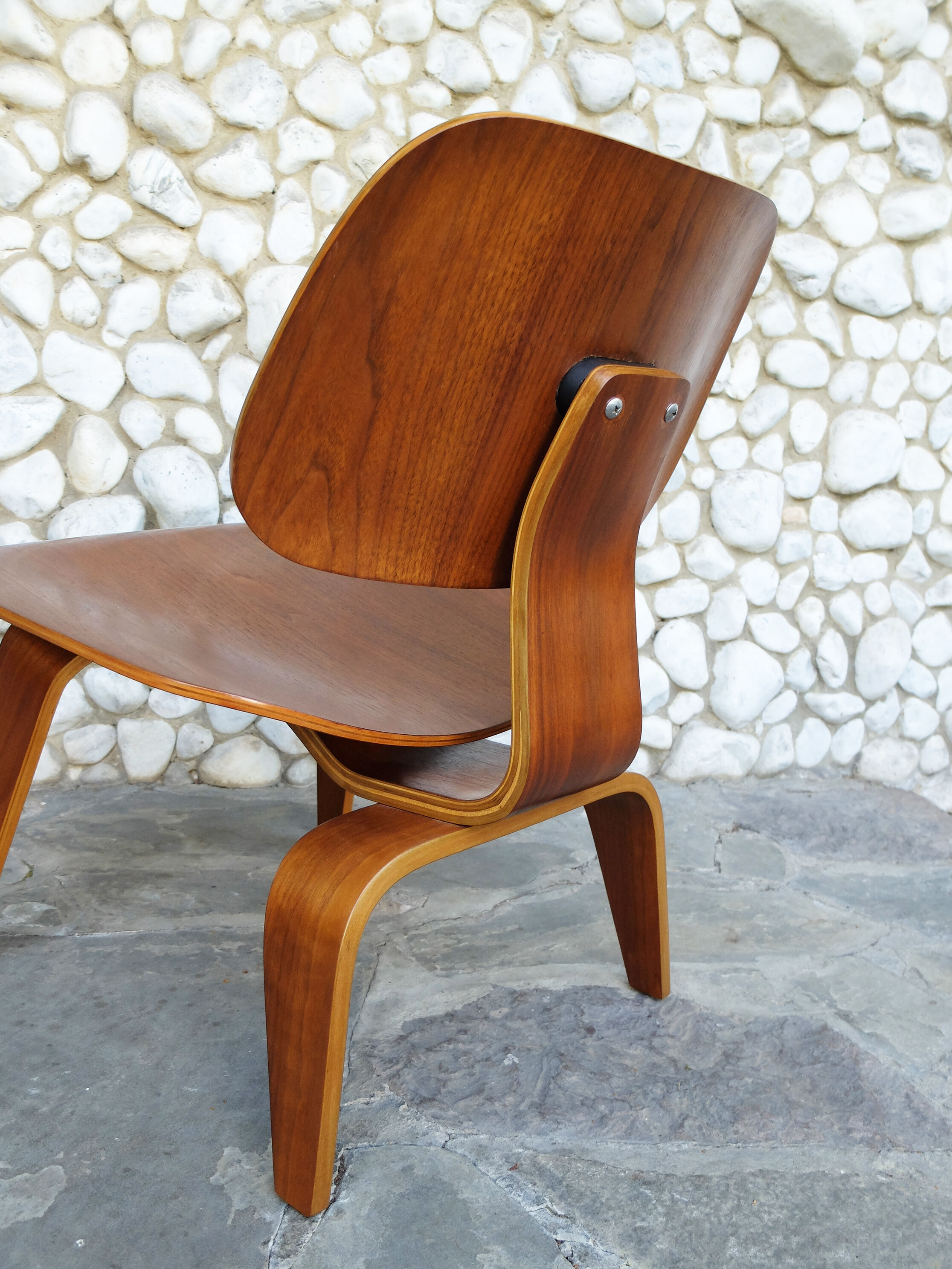 LCW Lounge Chair Walnut by Charles and Ray Eames for Evans / Herman Miller, 1948-49