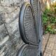 Vintage black rattan headboard 142cm