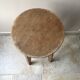 High stool in vintage raw wood