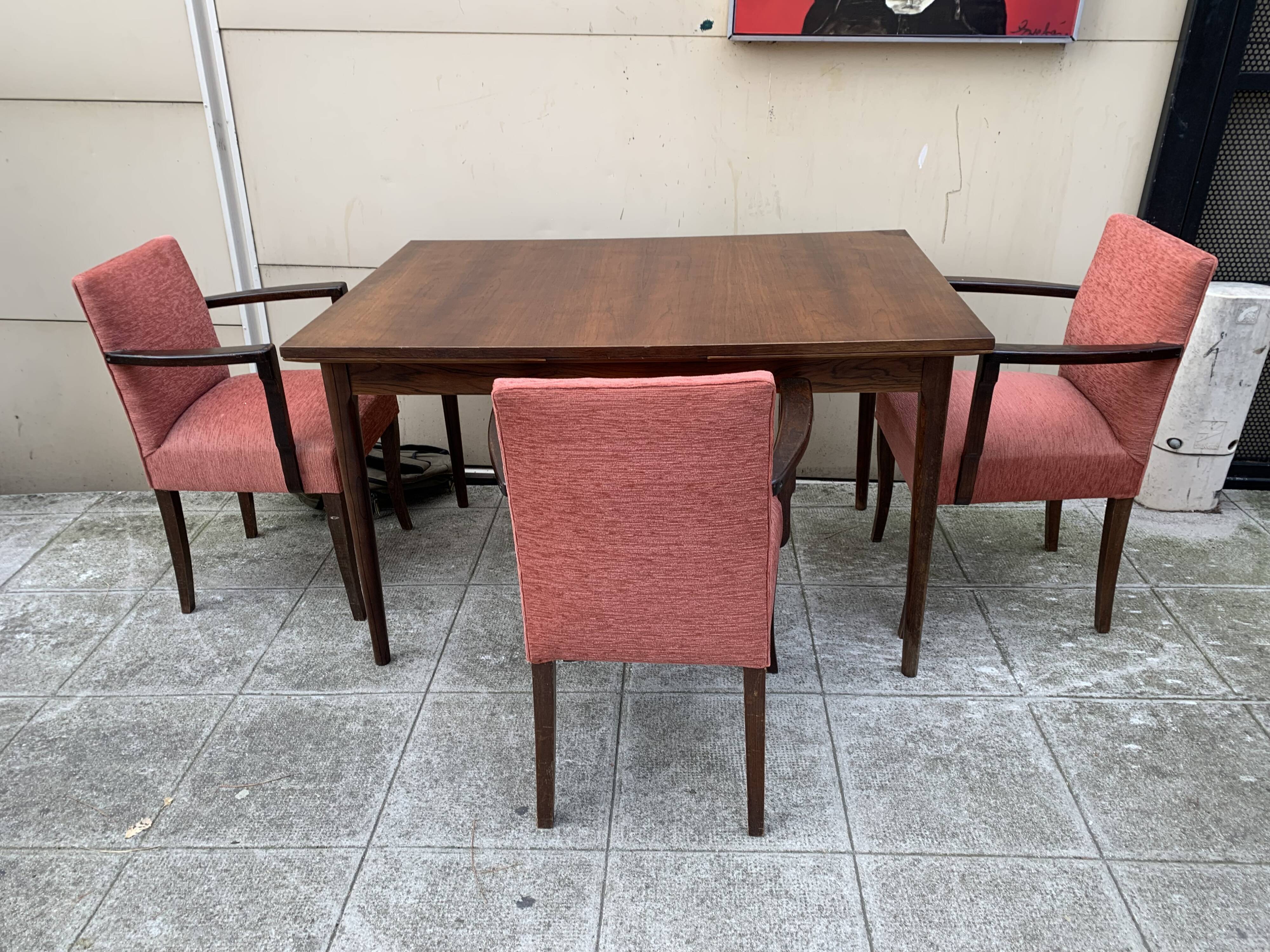 Scandinavian table with teak extensions house Lübke 1960