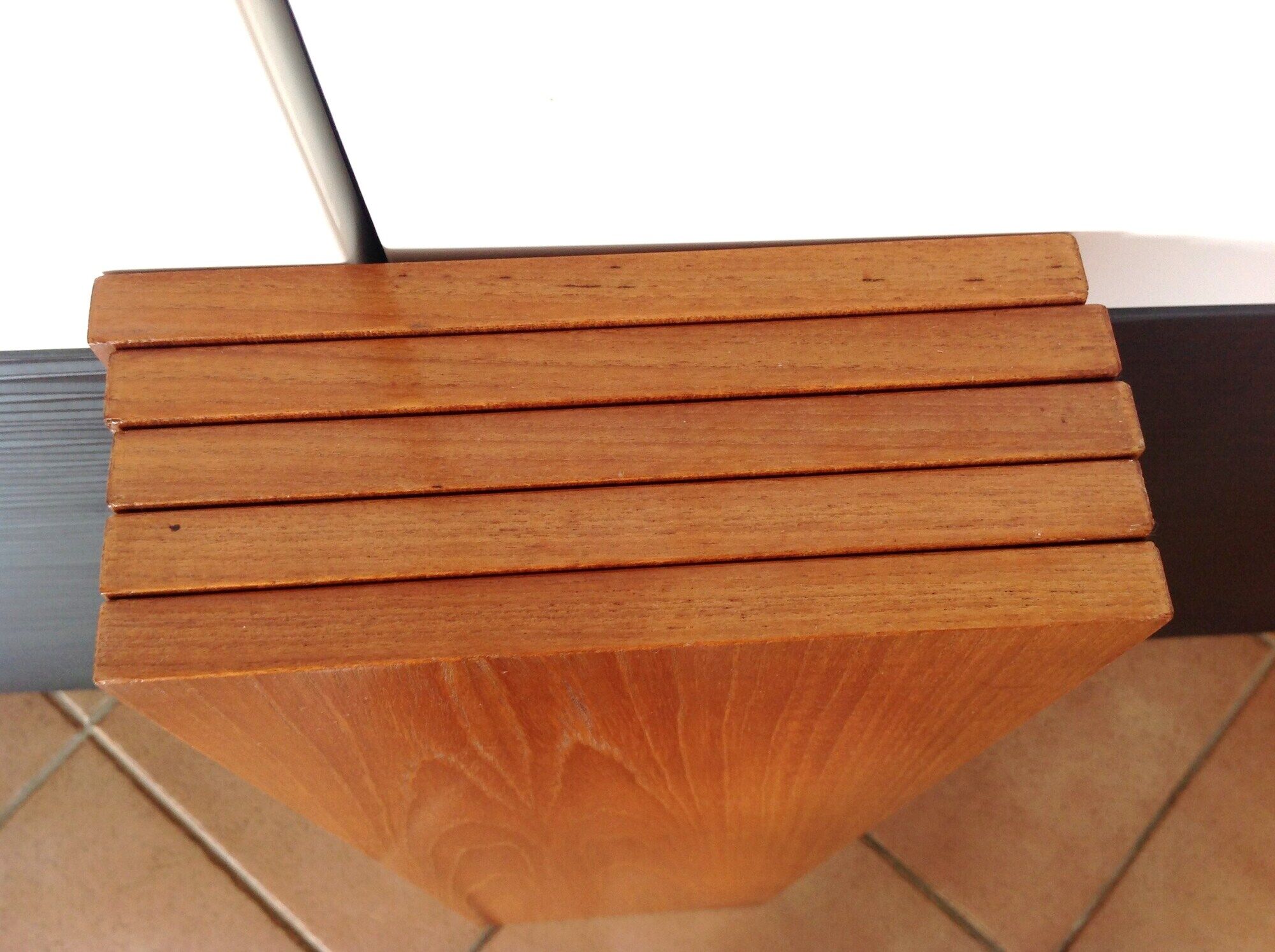 Black metal and wood shelf 60/70