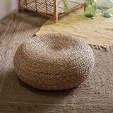 Wicker pouffe "Basile"