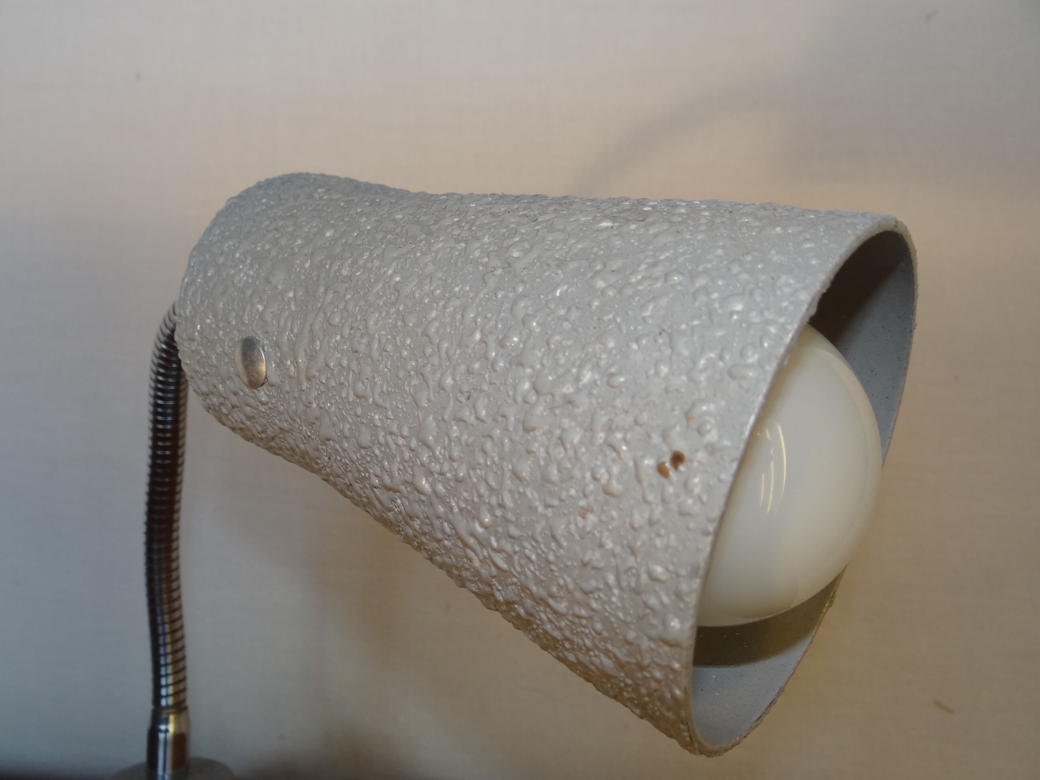 desk lamp, 1960 grey, granite paint