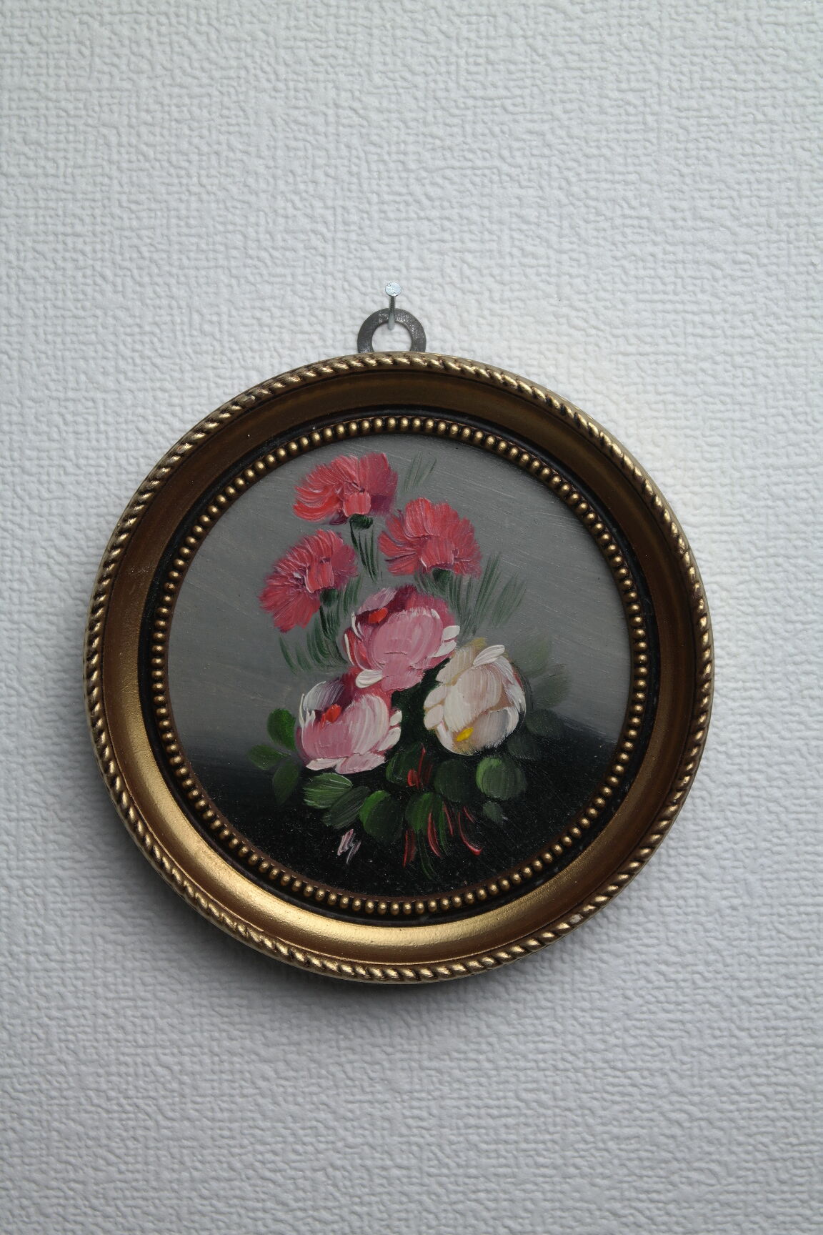 Small old floral paintings