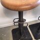 Stool industrial metal signed designer Pezon