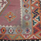 Oriental Kilim Rug Shiraz Gashgai Antique: 1.50 X 2.85 Metres