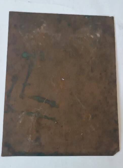 Antique painting on copper, Flemish school, 17th century, representing a saint