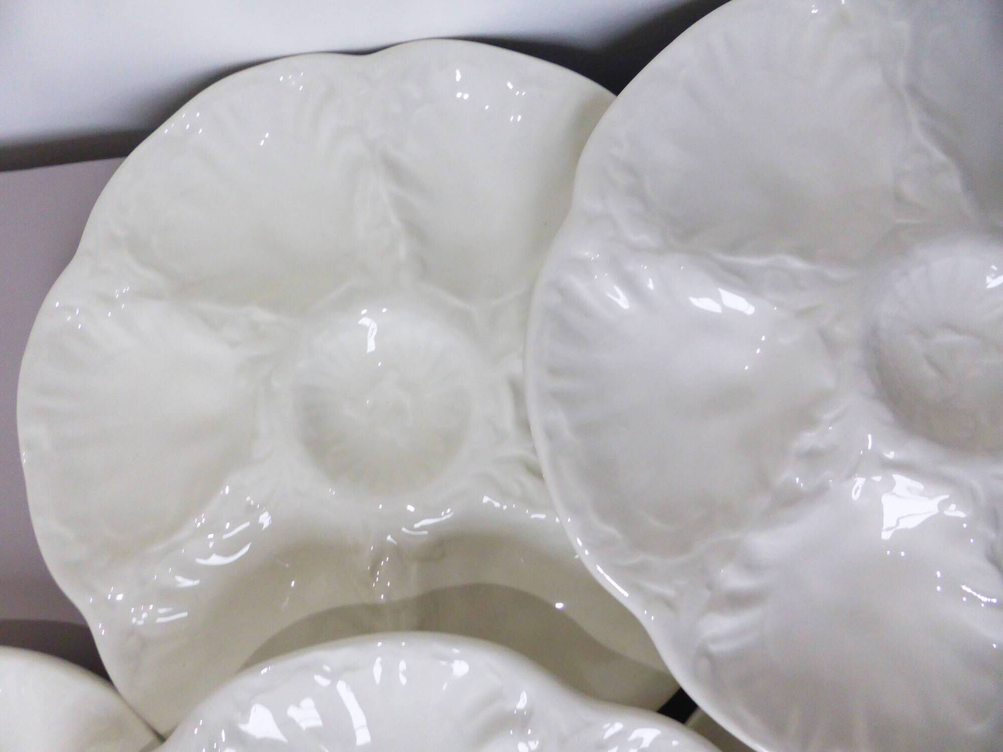 6 vintage oyster plates from the Gien factory