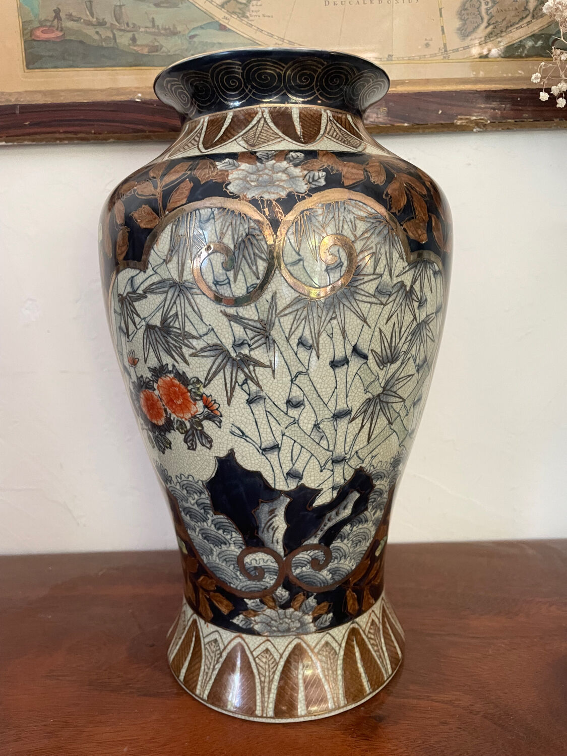 Paire de vases émail craquelé