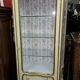 Louis XV / Rococo style display cabinet, painted wood in cream and gold tones.