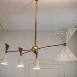 Mid-century italian asymmetrical ceiling lamp