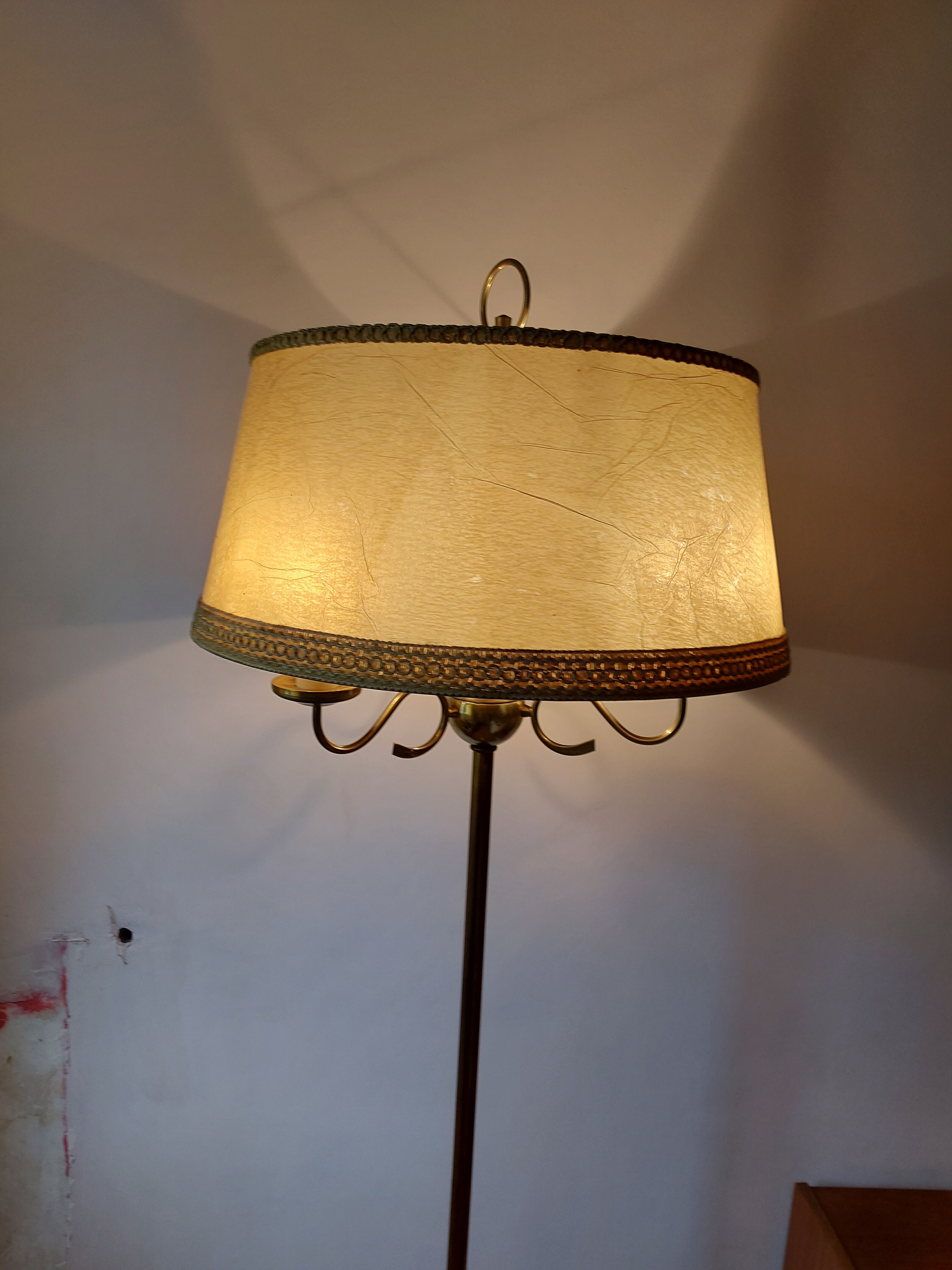 Vintage lamp lamp 3 brass lights