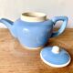 Old sky blue Digoin coffee maker